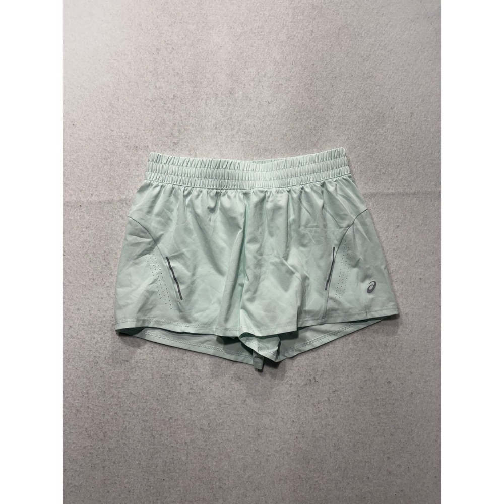 ASICS Running Shorts Womens XS Green 7" Inseam Lined Lightweight Athletic